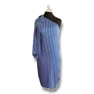 Banana Republic Blue/white stripe silky dress